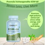 Natural stress relief adaptogen Ashwagandha KSM‑66 Capsules